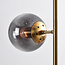 Suspension design Ferron 4 lumières en verre fumé - fumé et doré