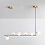 Design hanglamp Marcus 6-lichts L-vorm met melkwit glas