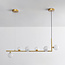 Design hanglamp Marcus 6-lichts L-vorm met melkwit glas