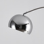 Gebogen staande lamp Bowie in chroom met zwart marmer