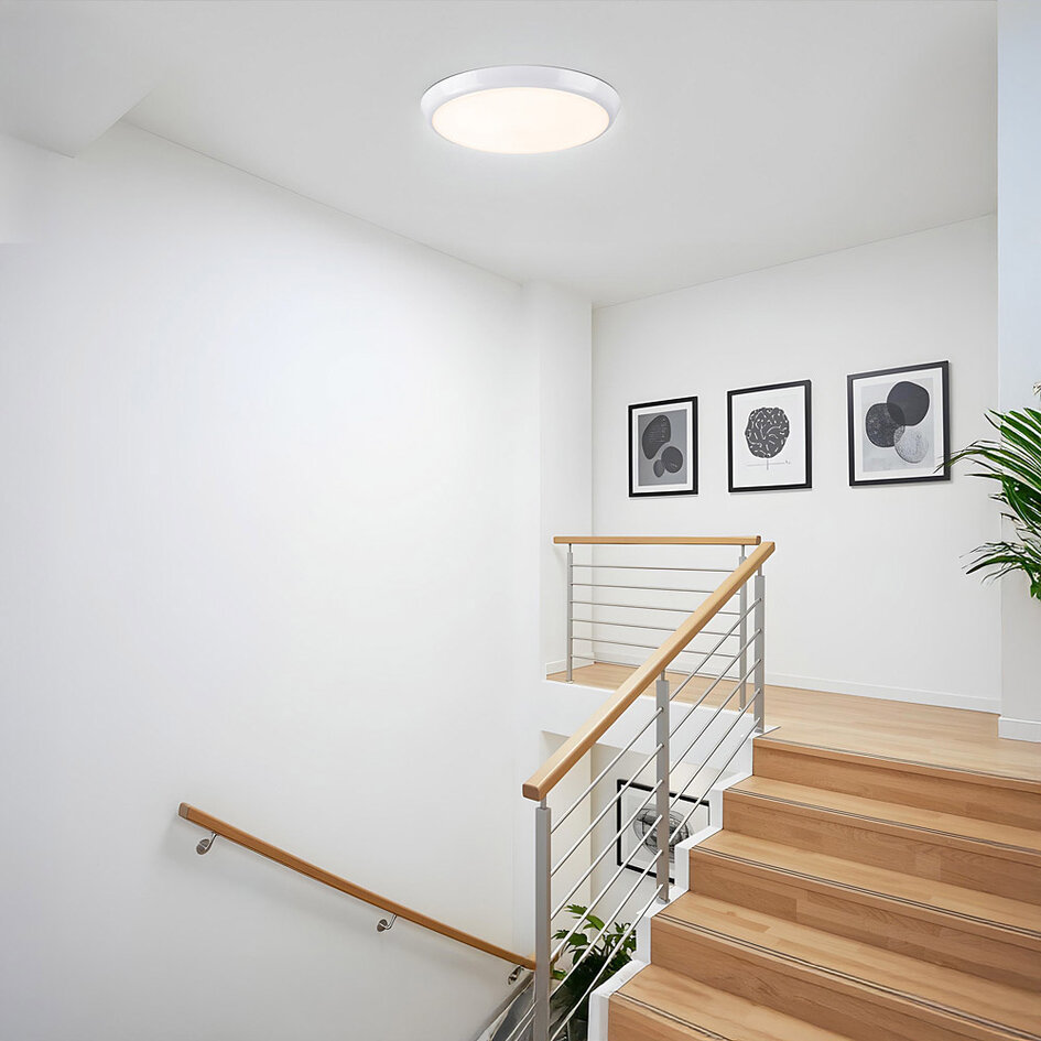 Plafonnier blanc Ø25,5 cm avec température de couleur réglable