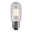 Ampoule tube LED E27 dimmable, verre transparent 11 cm (2700K)
