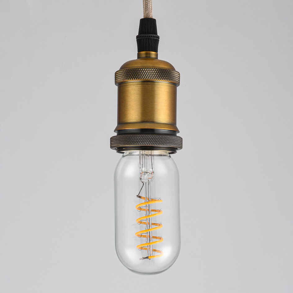 Lampe LED à filament 4W, 2700K, verre clair avec spirale - dimmable