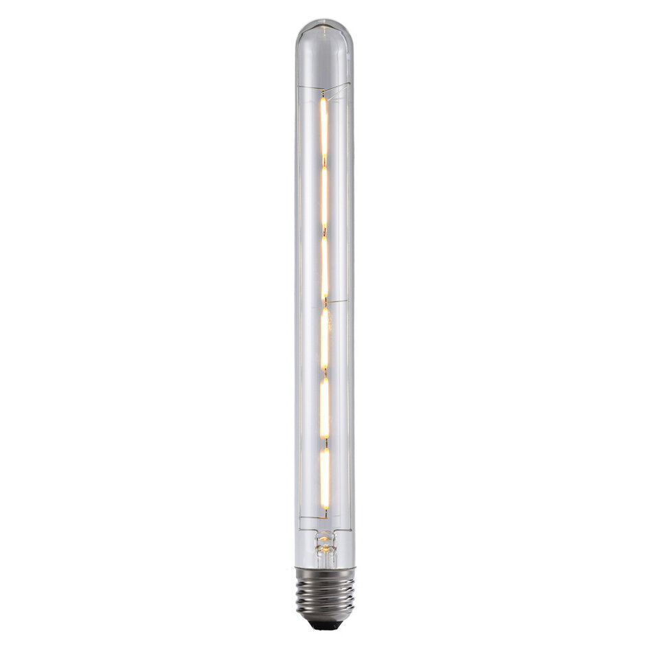 Ampoule filament E27 tube en verre transparent 6W 2700K, 30 cm - dimmable