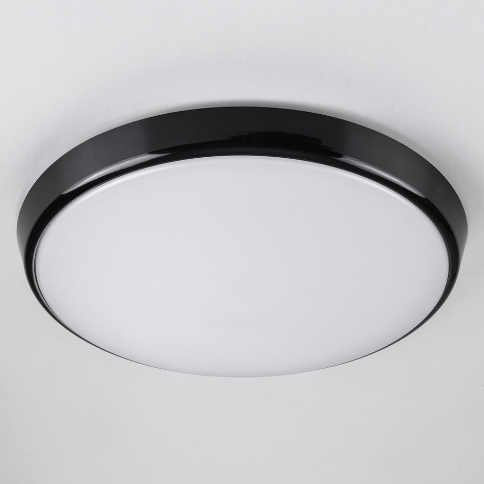 Plafonnier noir Ø35,2 cm avec température de couleur réglable