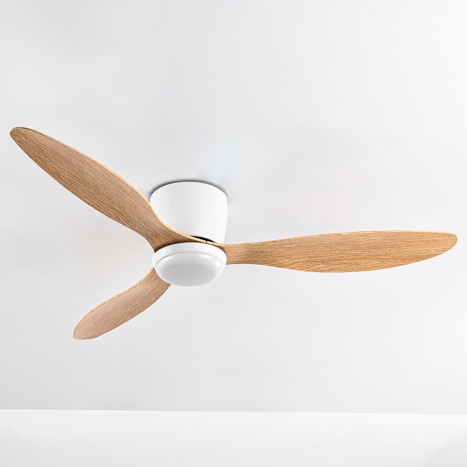 Zomer/winter plafondventilator Circo met aanpasbare kleurtemperatuur - houtoptiek