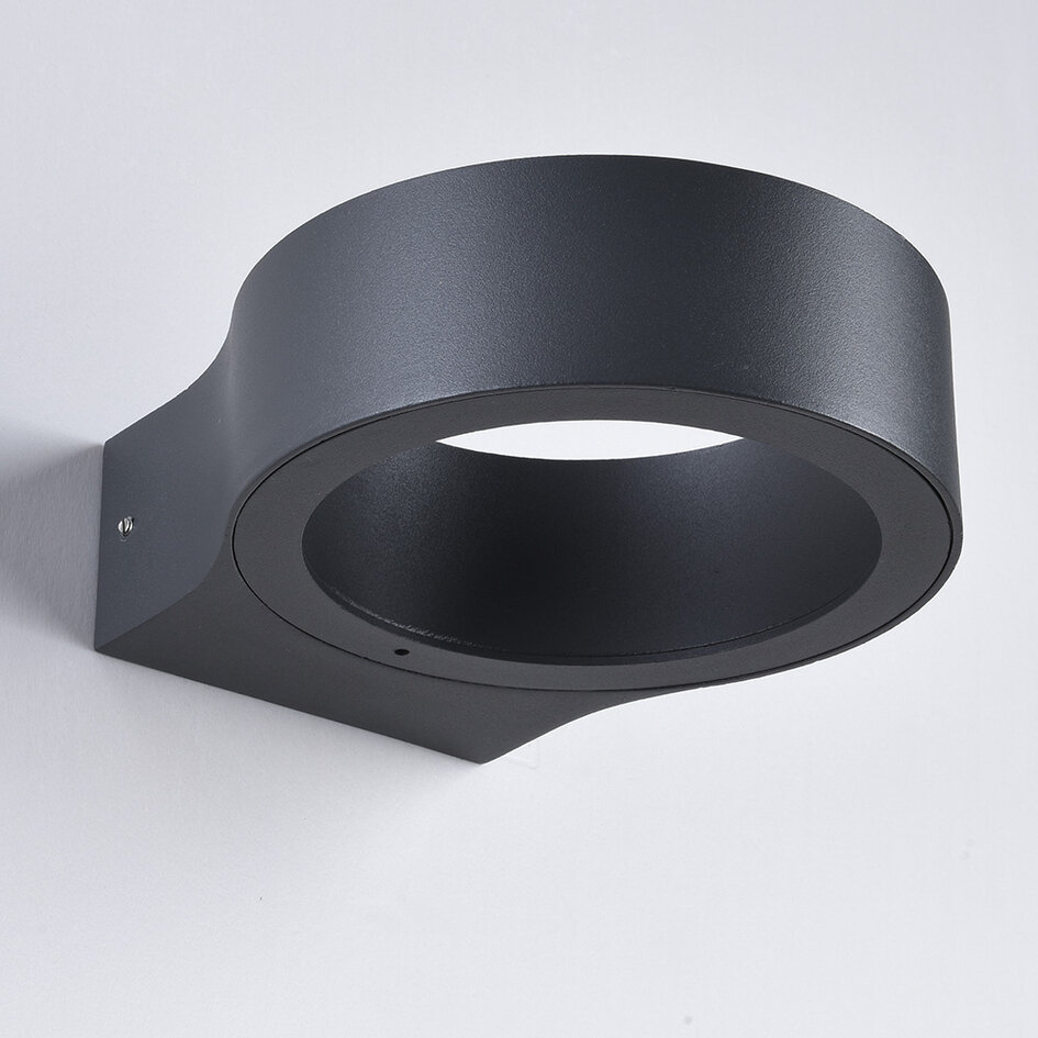 Applique moderne ronde Leo - noire