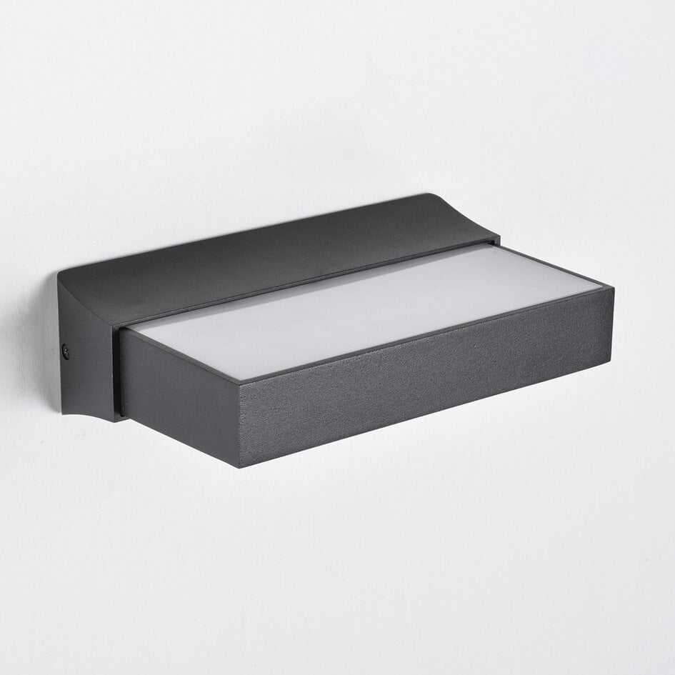 Applique murale extérieure Onyx avec détecteur - noire avec LED intégrée