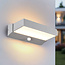 Buitenwandlamp Onyx met sensor - zilver met geïntegreerde LED