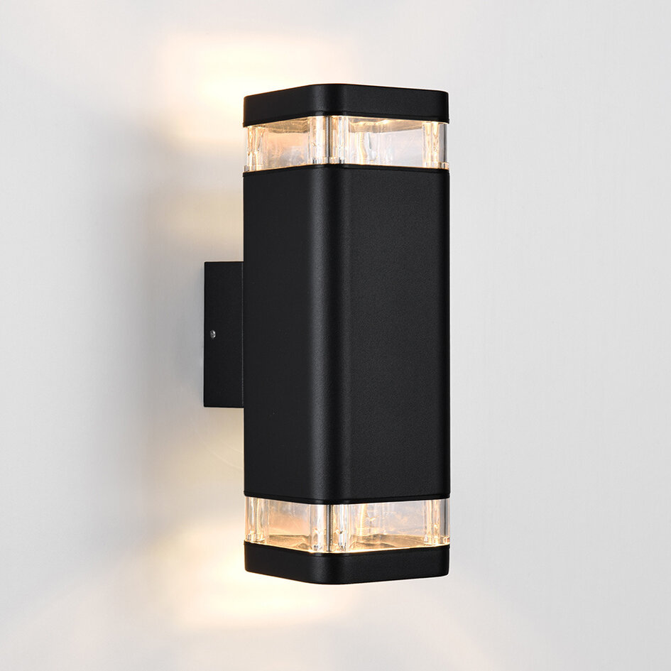 Buitenwandlamp Mario up/down - zwarte