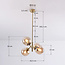 Lampe suspendue rétro avec verre ambré 4 lumières - Florence