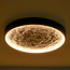 3-staps dimbare plafondlamp zwart met grijs steeneffect Ø40, 18W