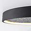 3-staps dimbare plafondlamp zwart met grijs steeneffect Ø40, 18W