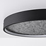 3-staps dimbare plafondlamp zwart met grijs steeneffect Ø40, 18W