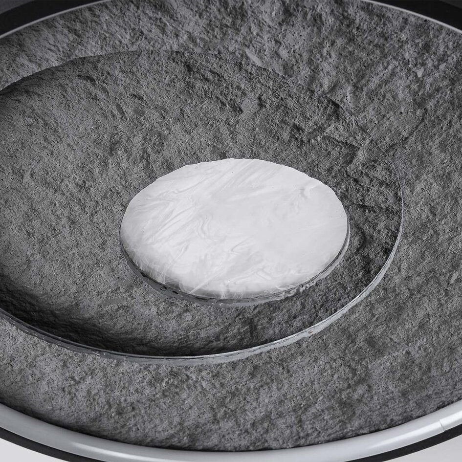 Plafonnier moderne Cercul noir avec effet pierre grise Ø40 cm, 36W - 3 niveaux de gradation