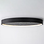 Plafondlamp zwart Cercul met 3-staps dimbare LEDs en grijs steeneffect, Ø60 cm, 29W