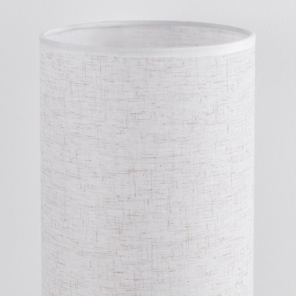 Lampe de table classique en métal avec abat-jour en tissu - Utrecht