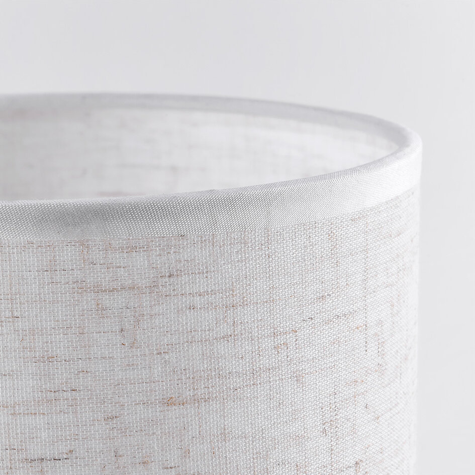 Lampe de table classique en métal avec abat-jour en tissu - Utrecht