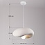 Wabi Sabi hanglamp Kawa met wit steeneffect - 60 x 55 cm