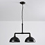 Suspension industrielle Libra noire et bronze