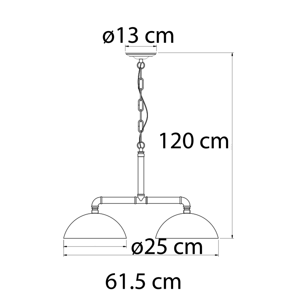 Industriële hanglamp zwart met brons – Libra