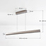 Suspension Miyo - gris brossé avec LED dimmable et puissance réglable