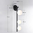 3-lichts wandlamp Taj  - witte bollen en zwart