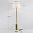 Lampadaire Valya - or avec abat-jour en tissu