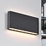 Applique murale extérieure 2 lumières Tommy - anthracite avec LED intégrée