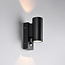 Moderne wandlamp rond Cathy met sensor 2 x 3W LEDs - antraciet