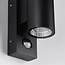 Moderne wandlamp rond Cathy met sensor 2 x 3W LEDs - antraciet