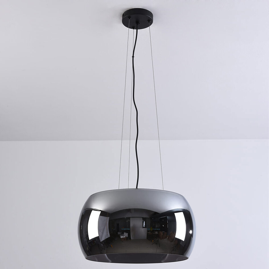 Design hanglamp Serres met rookglas, 3-lichts