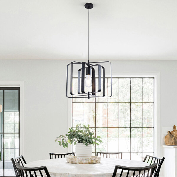 Lampe suspendue noire, 1 lumière - Mikio