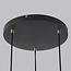 Minimalistische hanglamp Valji 3-lichts in zwarte kappen