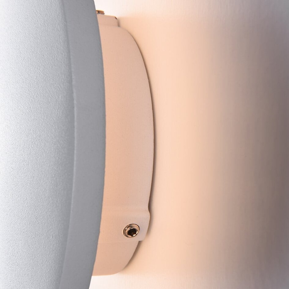 Ronde buitenwandlamp Moon - wit met geintegreerde LED