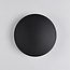 Applique murale extérieure ronde Lune - noire avec LED intégrée