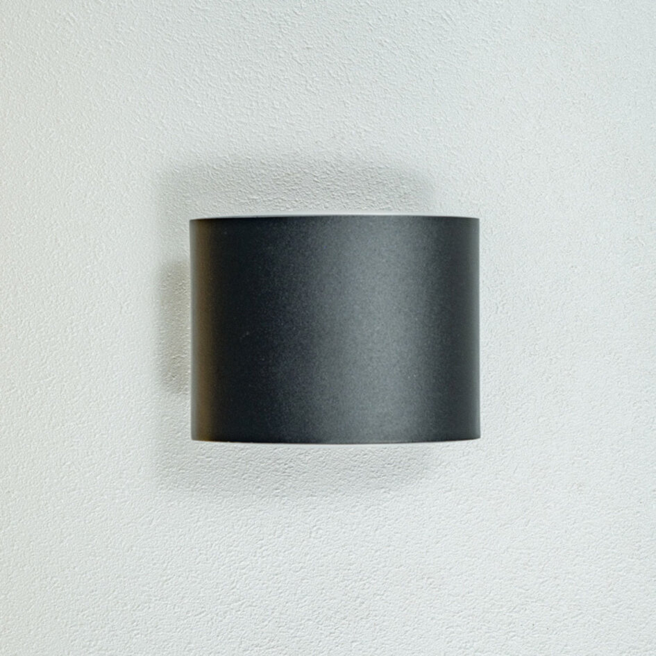 Moderne muurlamp Faye IP44 - zwart