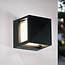 Applique murale extérieure carrée Otis - noire avec LED intégrée