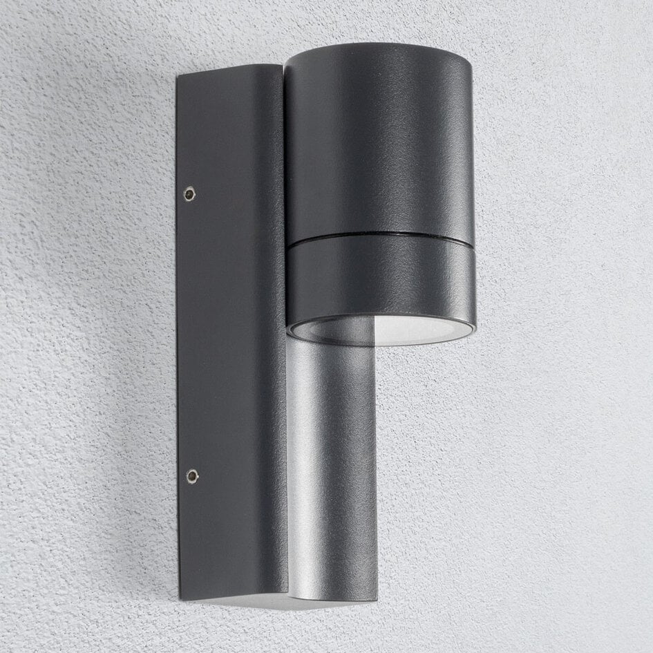 Applique murale extérieure haut de gamme aluminium et verre - noire