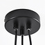 Lampe suspendue design noire Ventura avec verre fumé, 3 lumières
