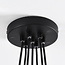 7-lichts hanglamp Ventura - zwart en rookglas