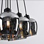 12-lichts hanglamp Ventura - zwart en smoke glas