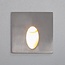 Applique encastrée carrée avec ouverture ovale pour l'extérieur 3W - argent