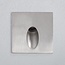 Applique encastrée carrée avec ouverture ovale pour l'extérieur 3W - argent
