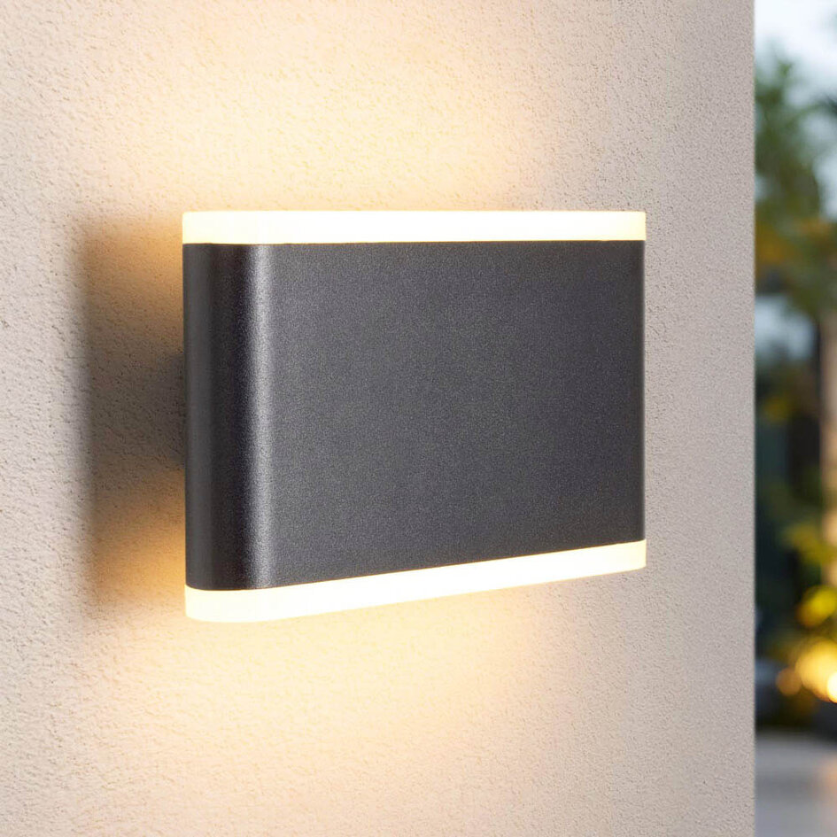 Buitenwandlamp Hannover met geïntegreerde LEDs - zwart