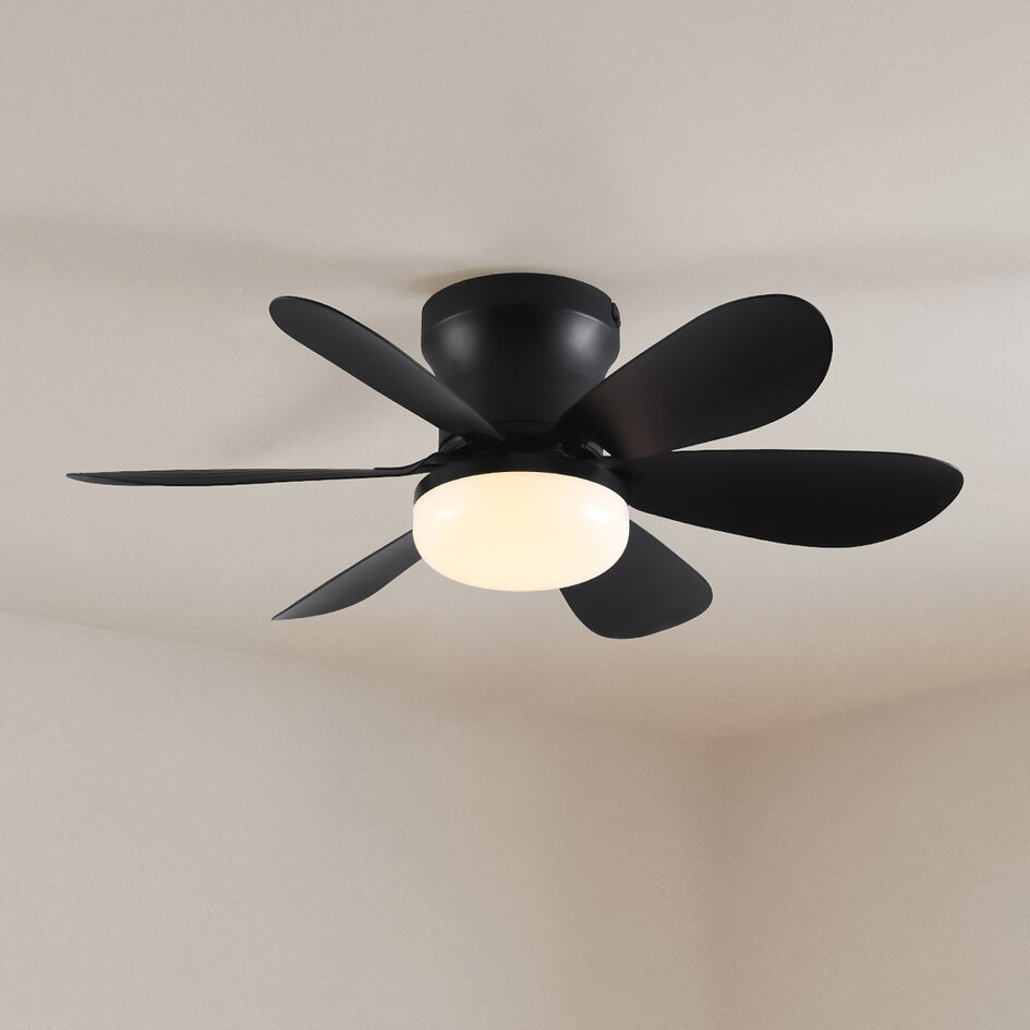 Ventilateur de plafond noir avec LEDs dimmables et température de couleur réglable - Swift