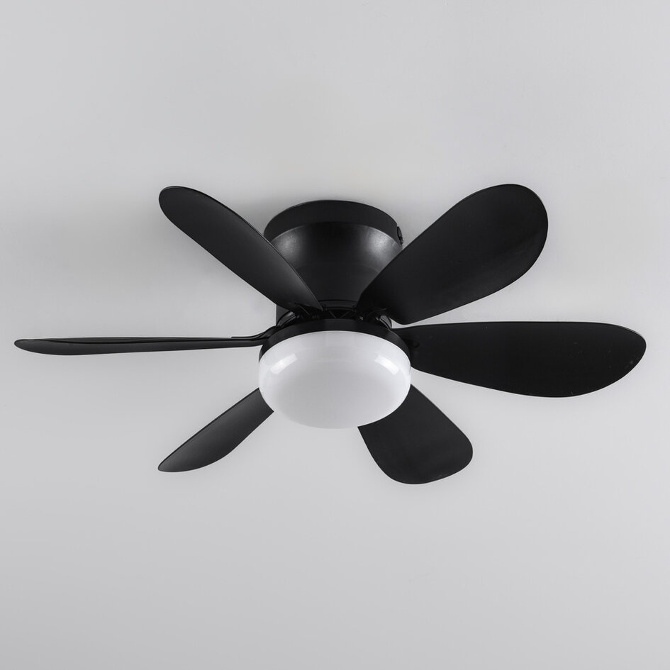 Ventilateur de plafond noir avec LEDs dimmables et température de couleur réglable - Swift