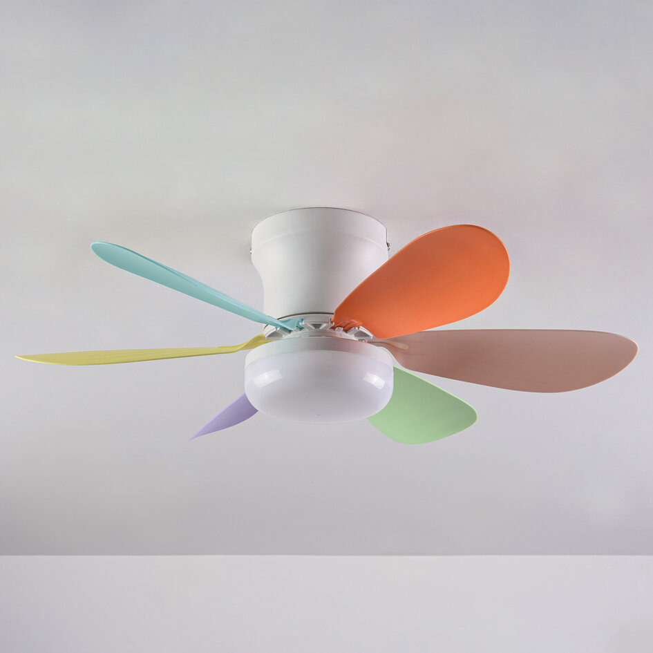 Ventilateur de plafond coloré Swift avec lampe et télécommande
