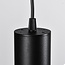 1-fase rail tube hanglamp Luke - zwart met matte diffuser