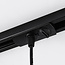 Suspension tube Luke pour rail monophasé, noir à diffuseur mat